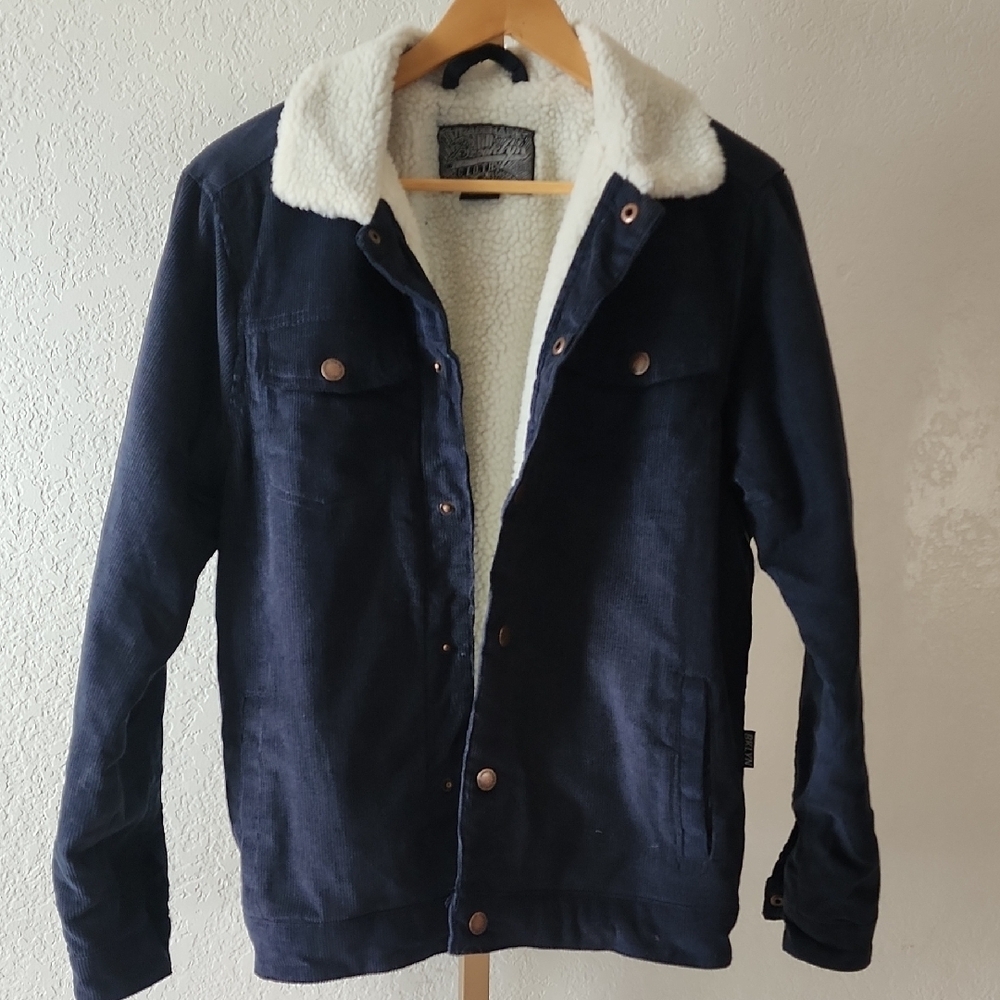 Brooklyn Cloth Navy Sherpa Jacket
